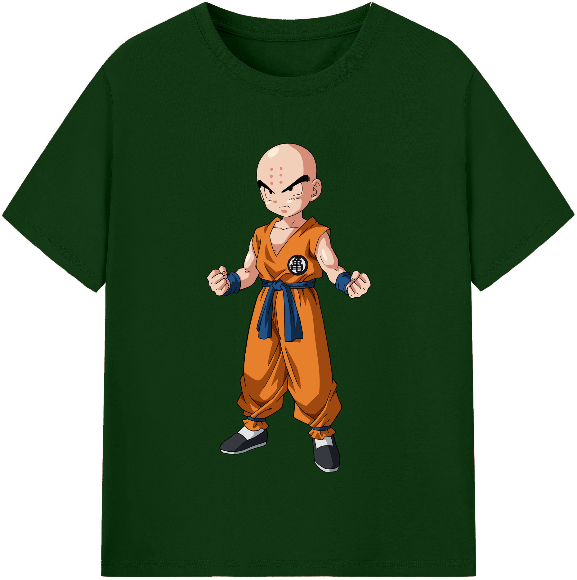 （画像用） ドラゴンボール クリリン DRAGON BALL krillin 綿100％半袖Tシャツ（フロントプリント）